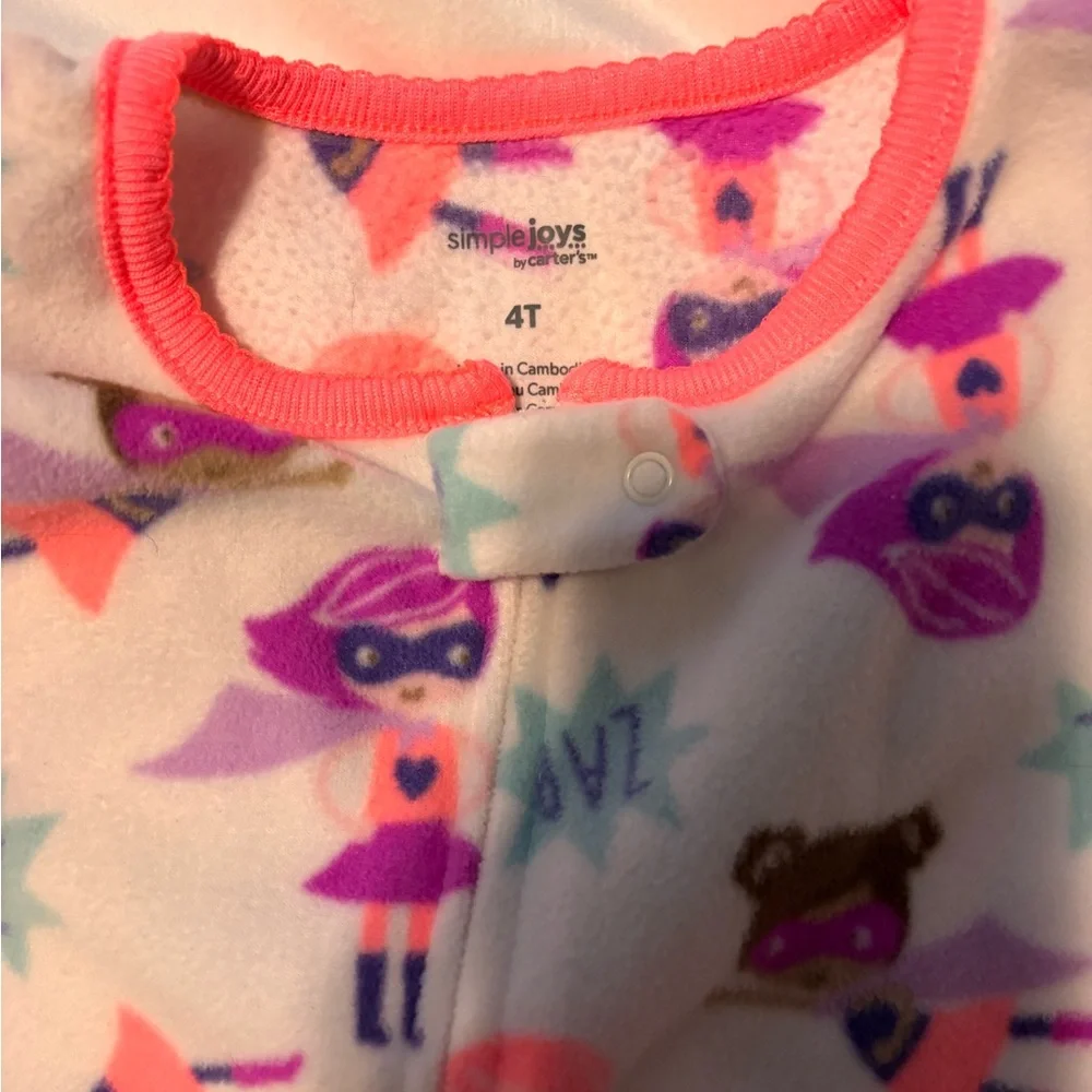 Carter's Fleece Footed Pajamas- like new! - Picture 7 of 11